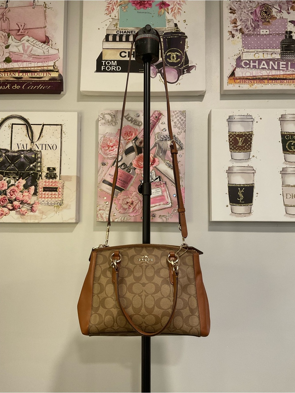 EUC Coach Small Christy Signature Canvas Tote - CLL1001 - Picture 4 of 15